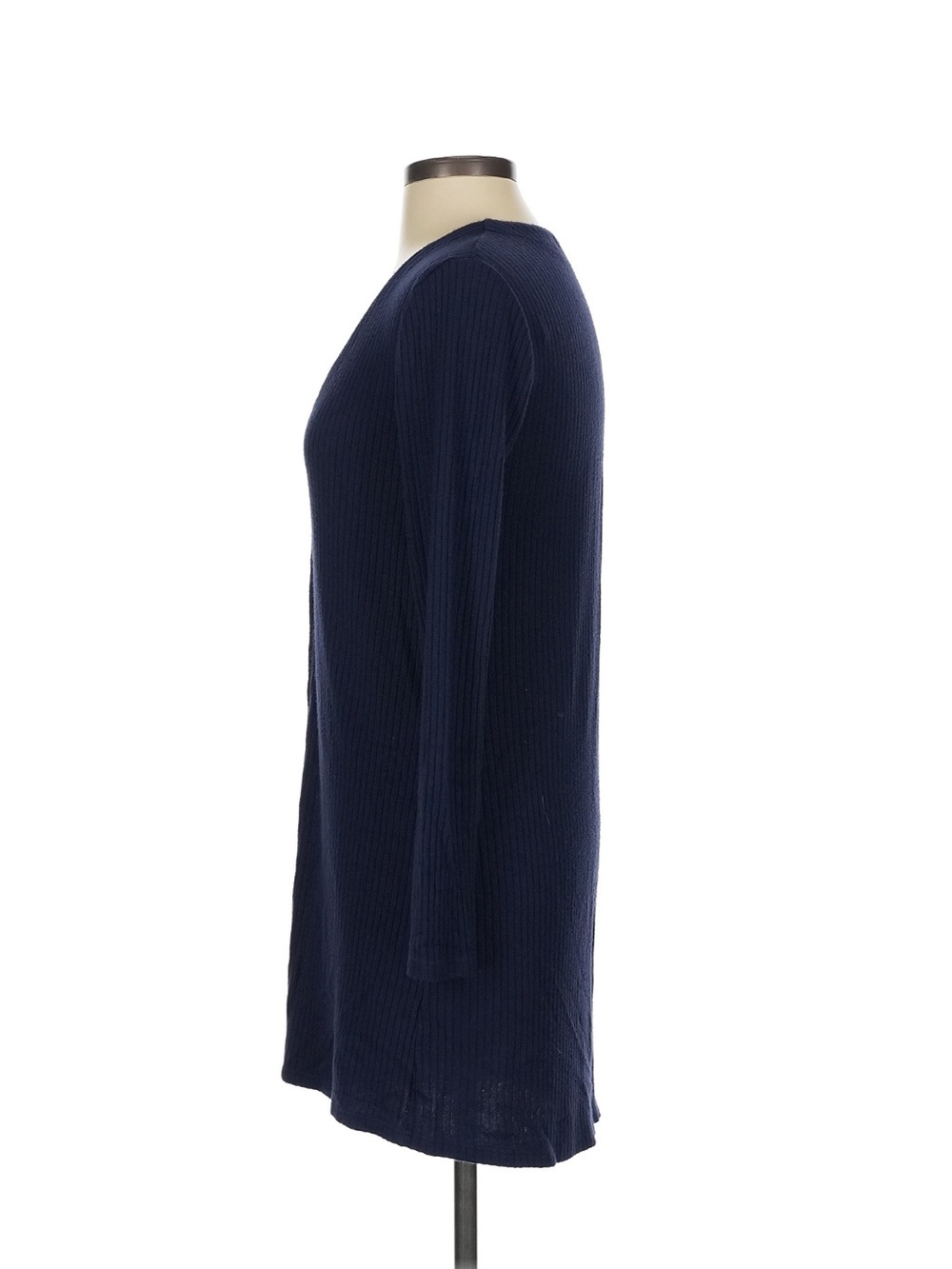 Reformation Agatha Navy Ribbed Button-Front Mini Dress - Picture 7 of 10